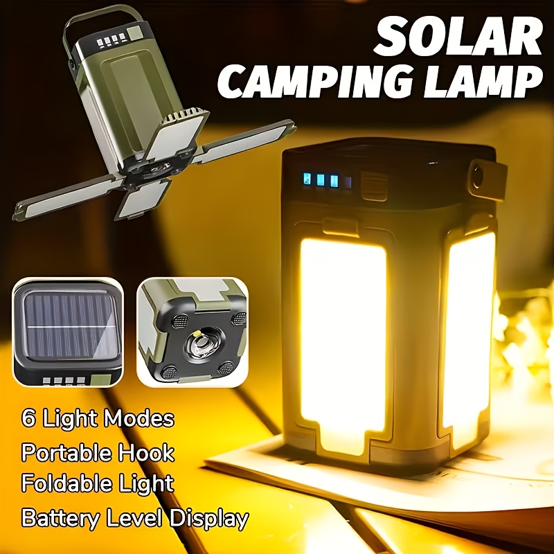 Outdoor Lighting Lamps - Lámpara Solar Portátil para Camping, Carga