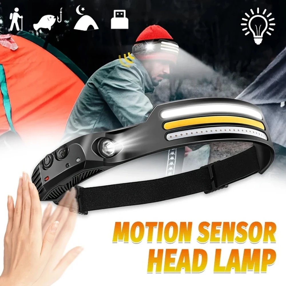 Outdoor Lighting Sensor - Linterna frontal de inducción LED COB