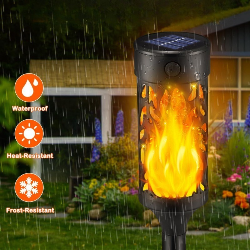 Outdoor Lighting Year Round - Nueva lámpara de llama Solar redonda