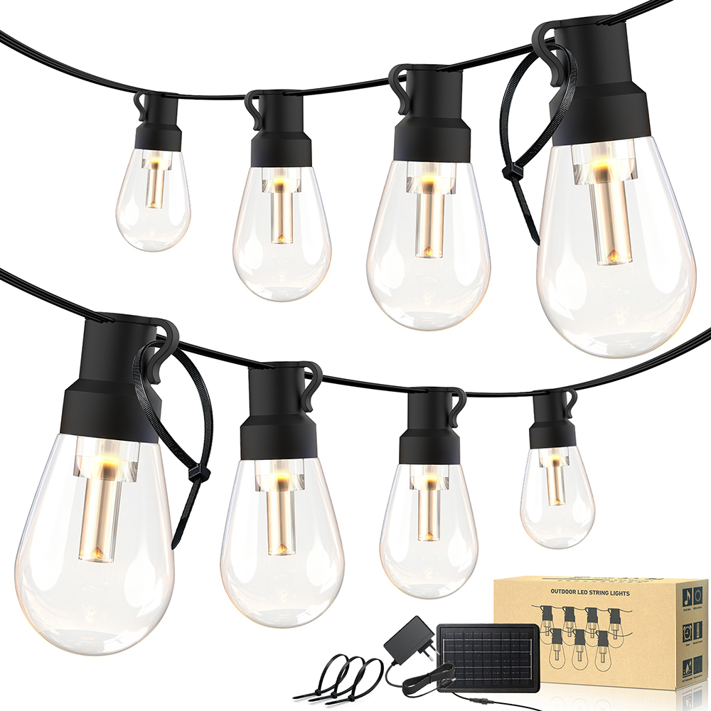 String Light Bistro - Guirnalda de Luces LED Solares Cálidas