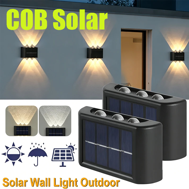 Outdoor Lighting Lamps - Lámpara Solar COB para Pared, Exterior,