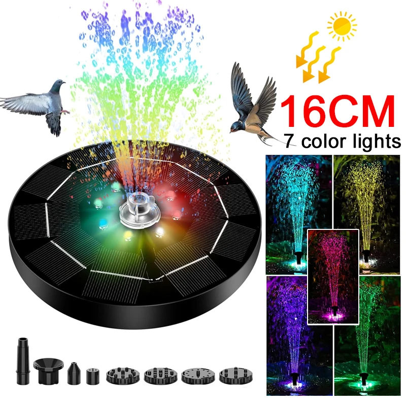 Outdoor Lighting Company - Luz de Fuente Solar giratoria, 7