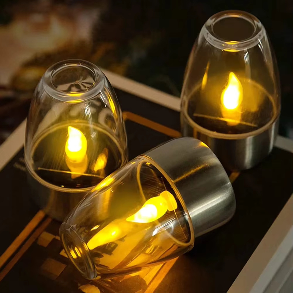 Outdoor Lighting Company - Velas solares LED de acero inoxidable
