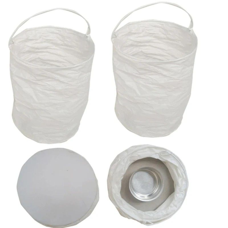 Outdoor Lighting Year Round - Faroles de Papel Rectos Blancos de