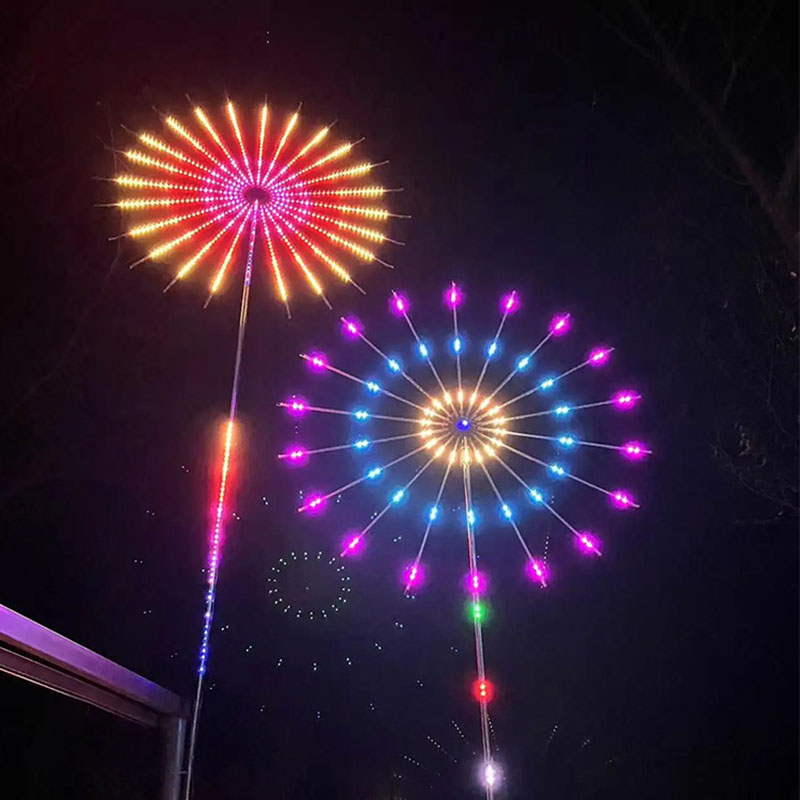 Outdoor Lighting Year Round - Lámpara LED Estroboscópica Giratoria de Doble