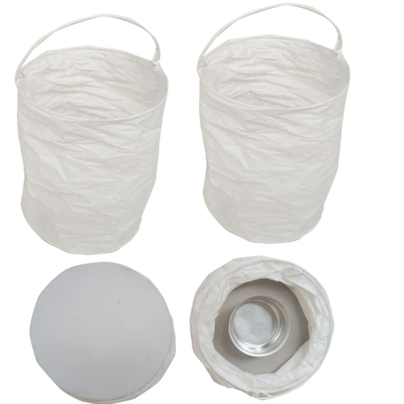 Outdoor Lighting Year Round - Linterna de papel recta blanca DIY,