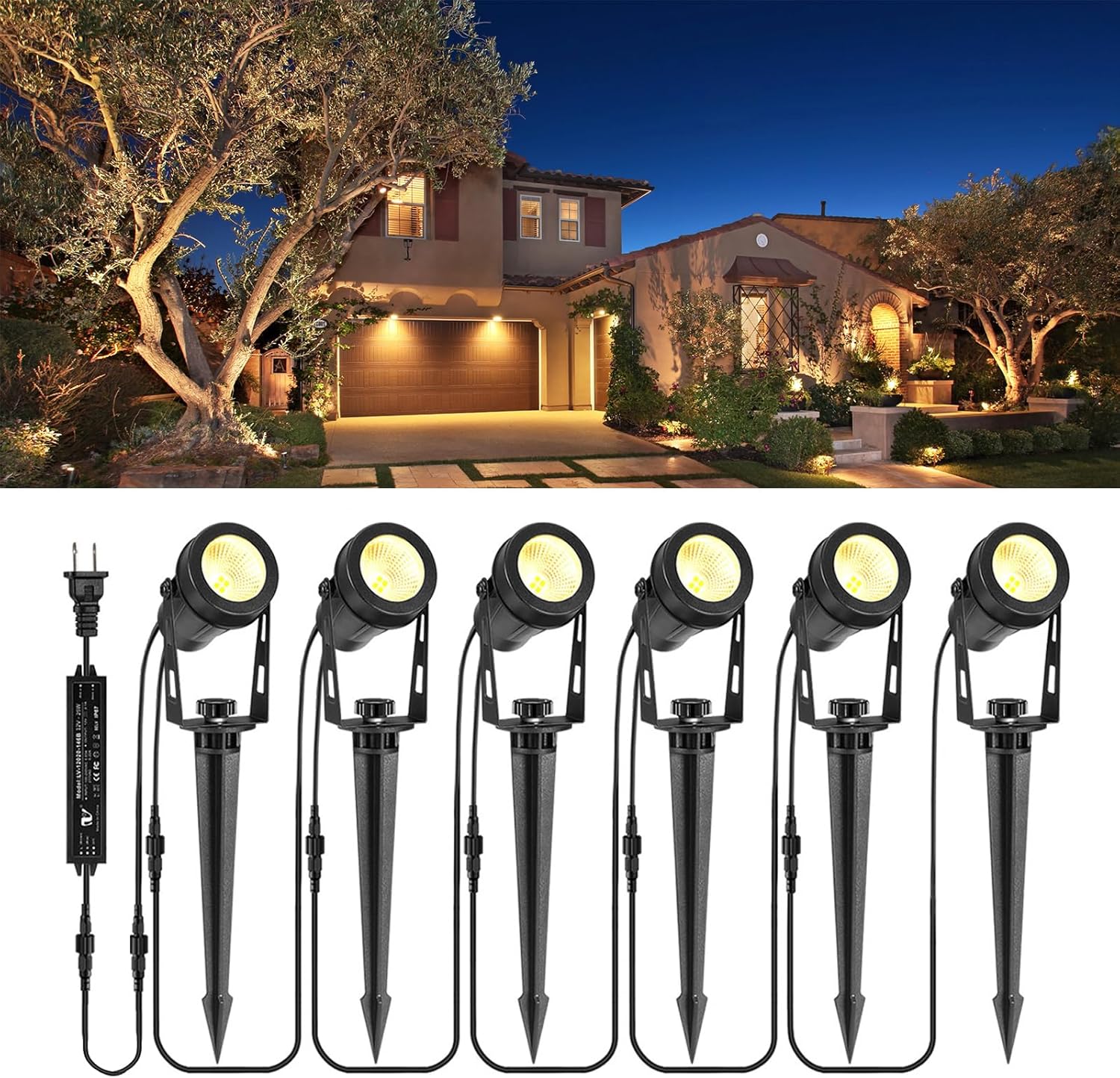 Outdoor Lighting Voltage - Paquete de 6 luces de paisaje
