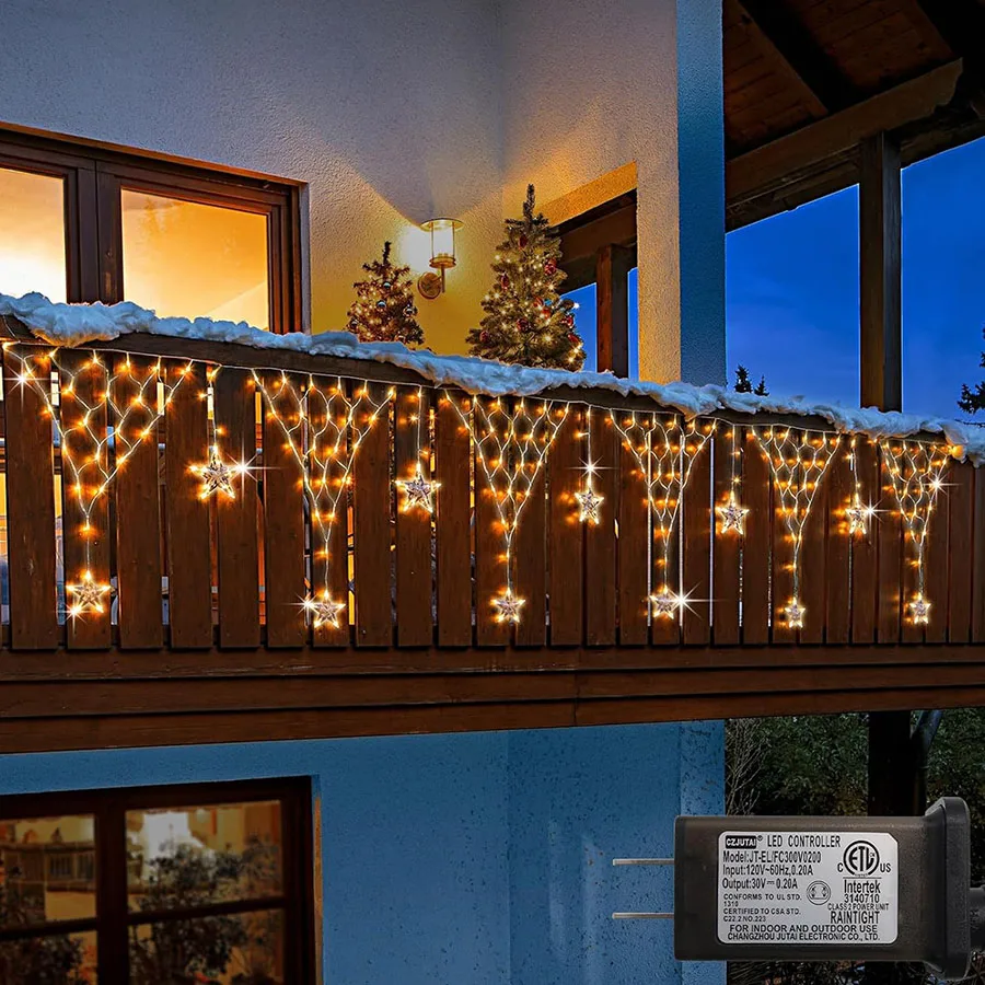 Outdoor Lighting Grid Screen - Luces de jardín de hadas de