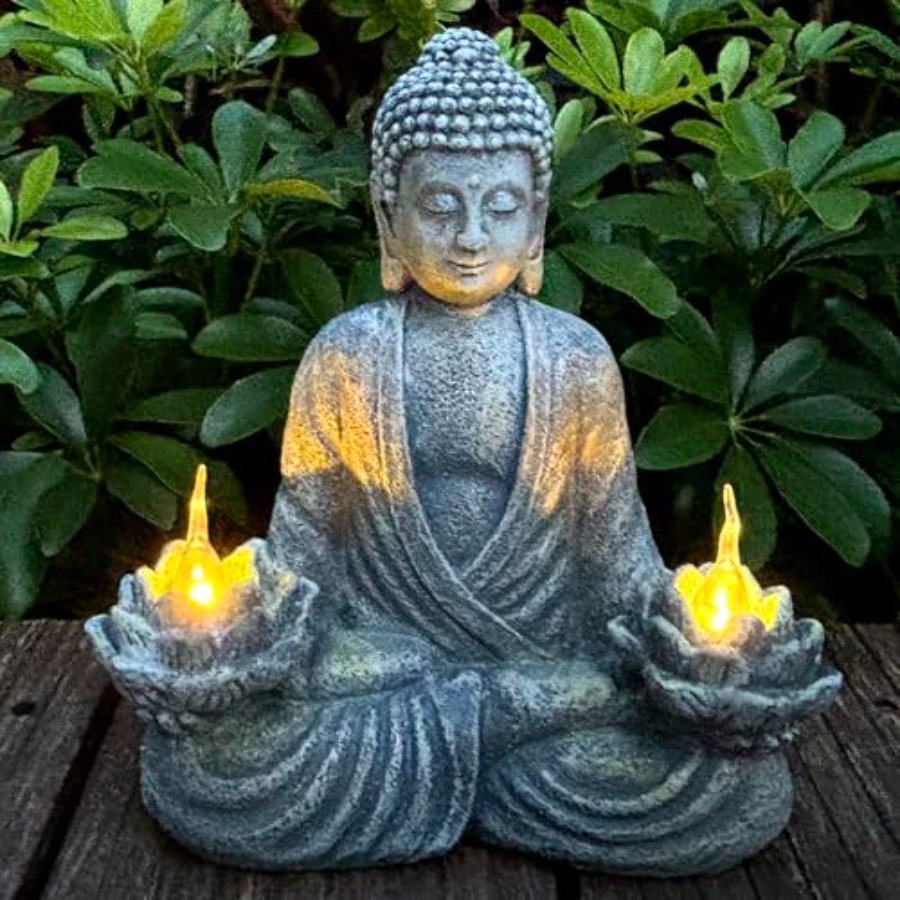 Outdoor Zen Lighting - Estatua de Buda para Decoración del