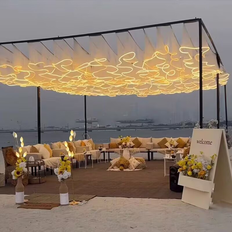Lighting Wedding Outdoor - Decoración de Techo para Bodas, Cortina