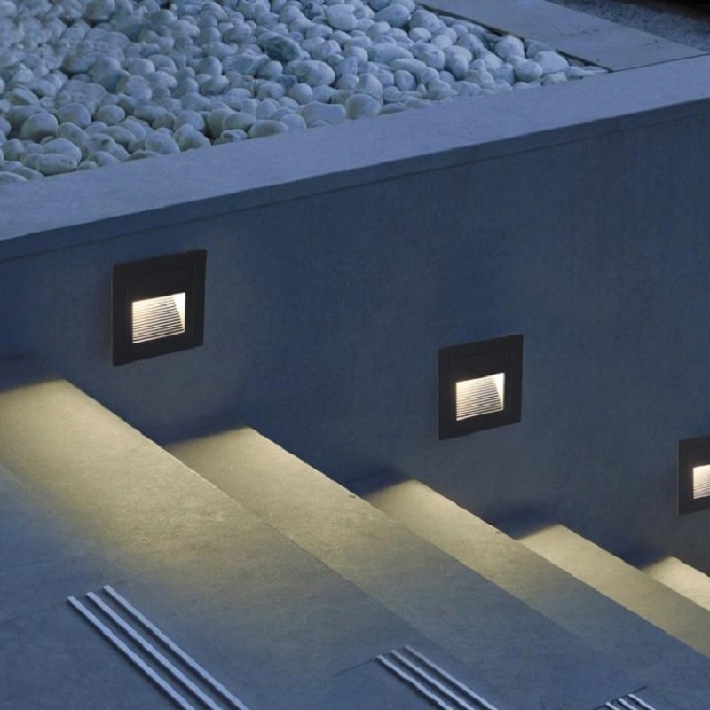 Outdoor Lighting Recessed - Luz LED para Escalones, 15 LED,