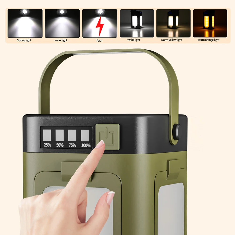 Lámpara Solar Portátil para Ca - Outdoor Lighting Lamps reseña y precio