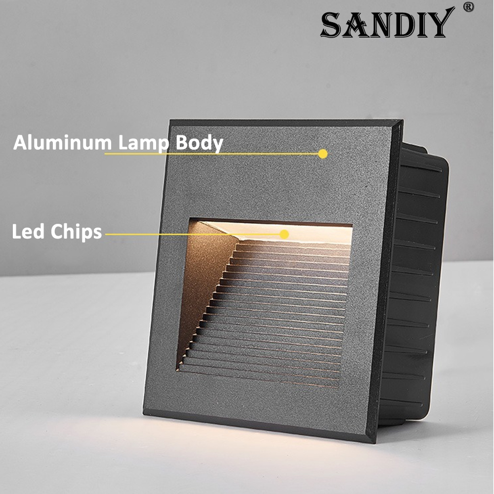 SANDIY-Lámparas empotrables pa - Outdoor Lighting Recessed reseña y precio