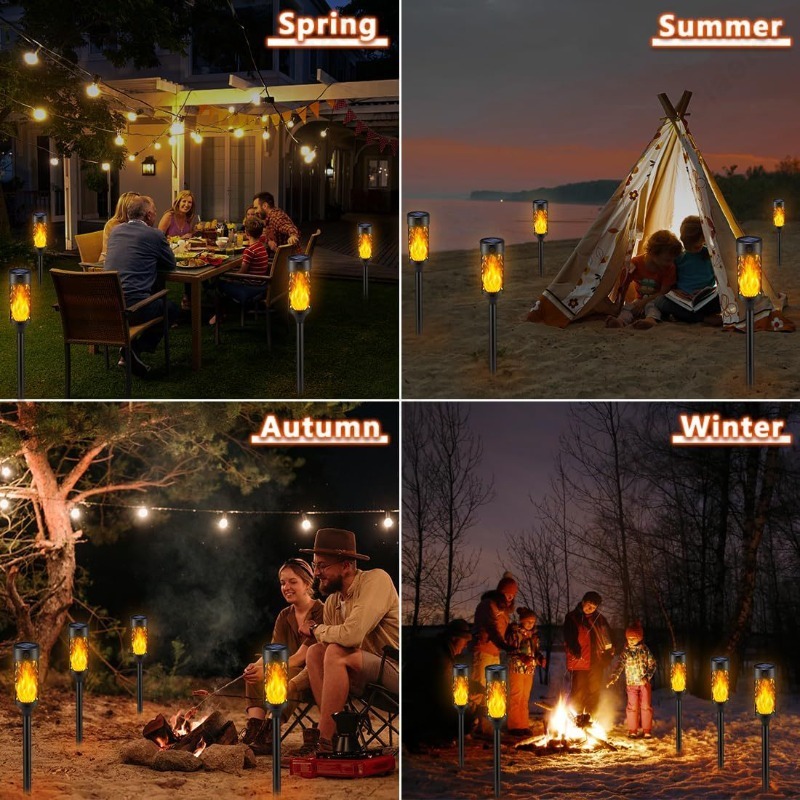 Nueva lámpara de llama Solar r - Outdoor Lighting Year Round reseña y precio