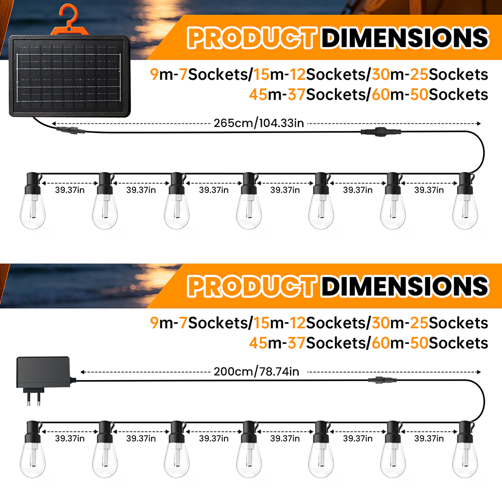 Guirnalda de Luces LED Solares - String Light Bistro reseña y precio