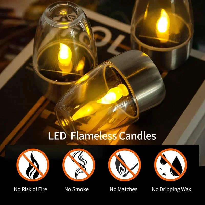 Velas sin llama alimentadas po - Outdoor Lighting Company reseña y precio