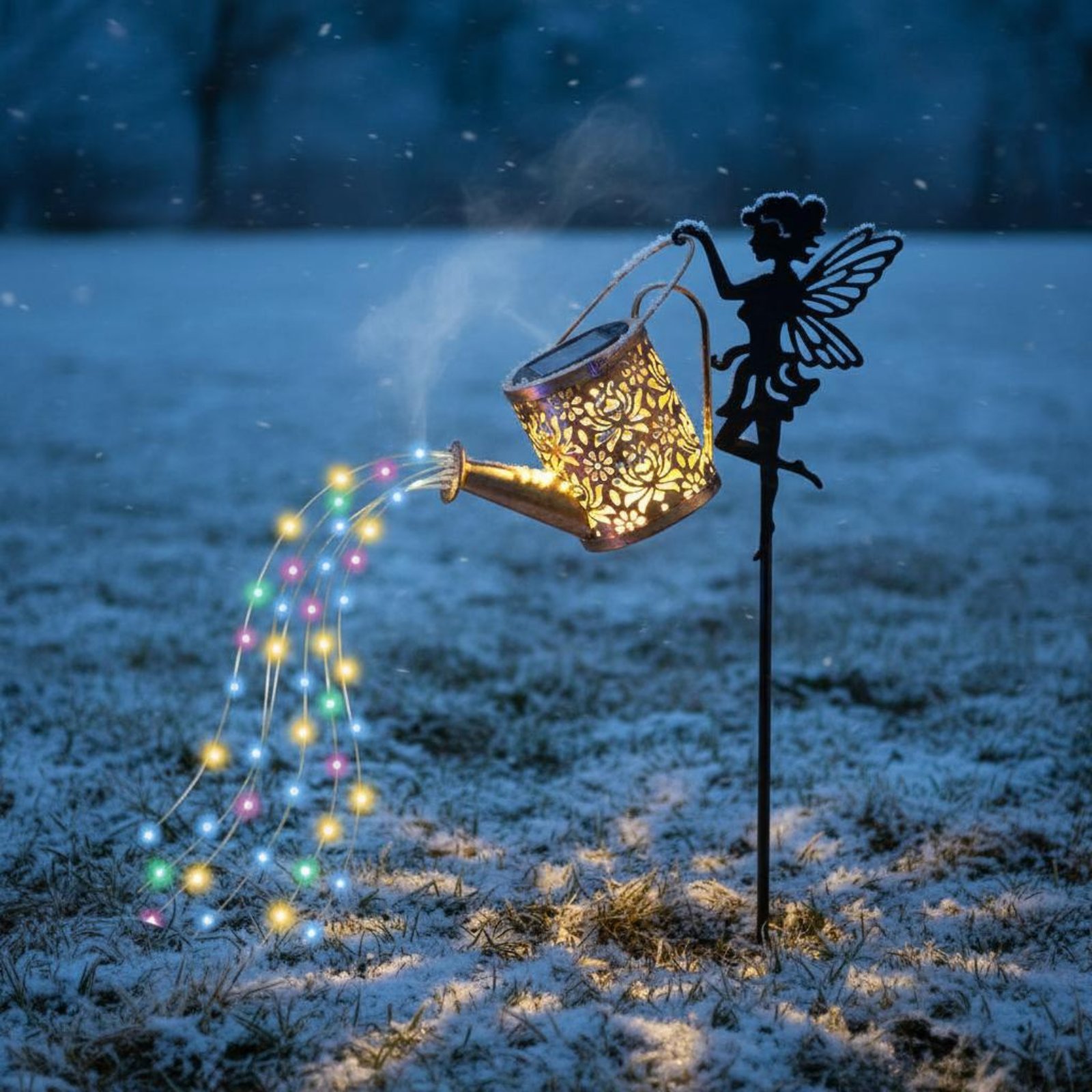Luz solar decorativa con proye - Outdoor Lighting Yard reseña y precio