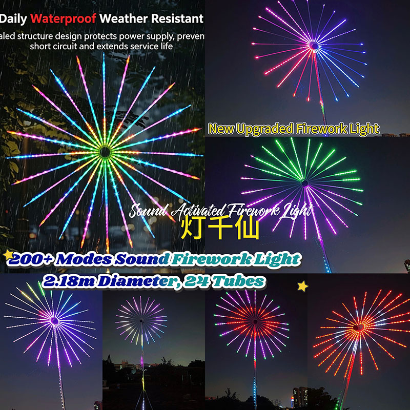 Luces de fuegos artificiales a - Outdoor Lighting Year Round reseña y precio