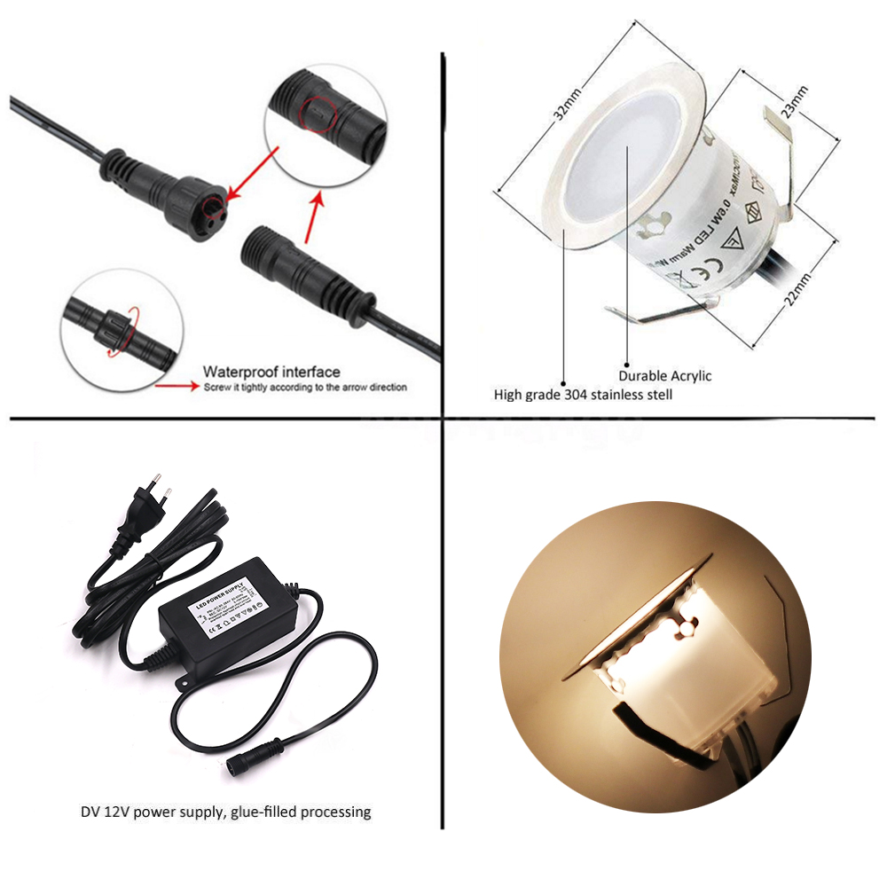 Lámpara LED de 12V para Terraz - Outdoor Lighting Recessed reseña y precio