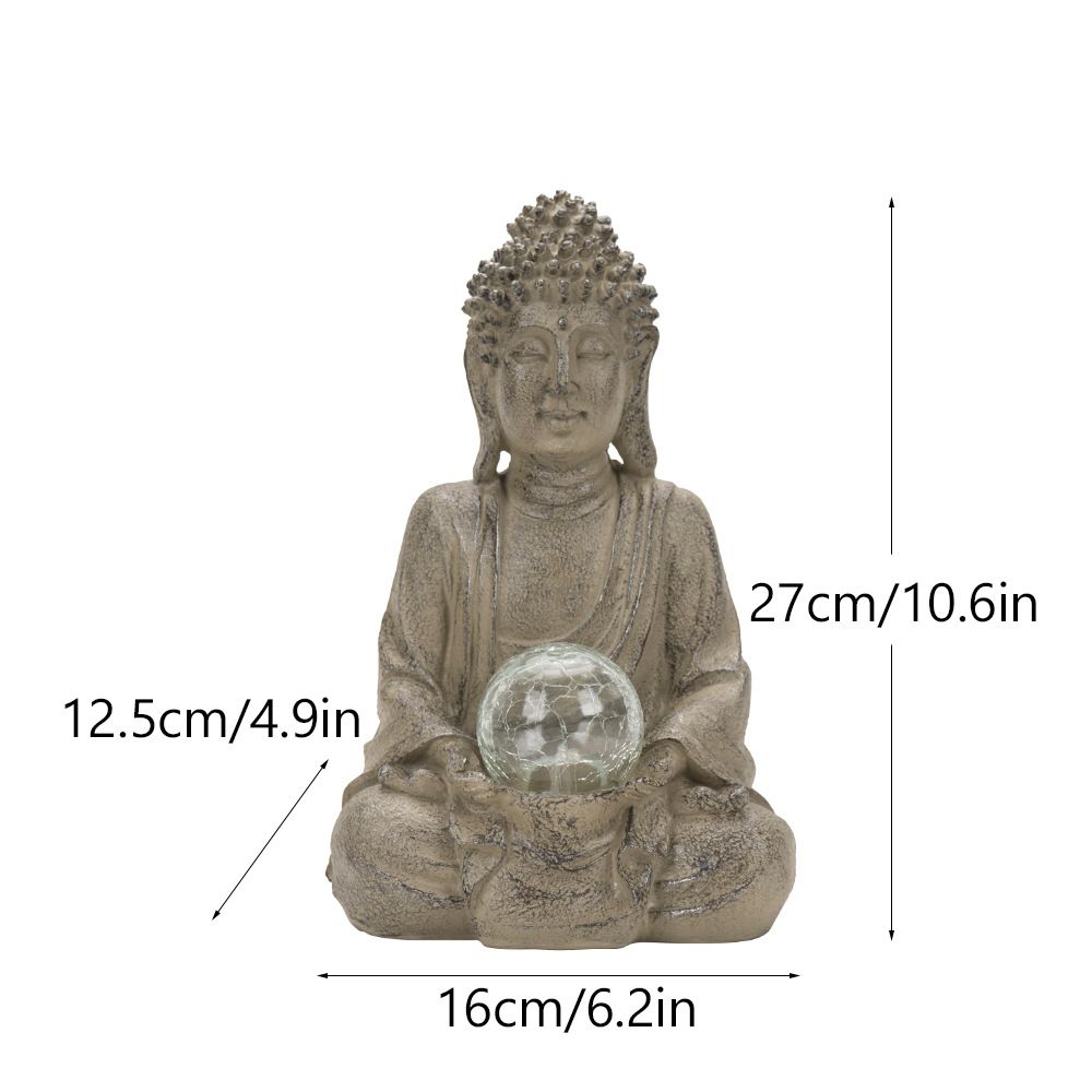 Estatua de Buda de resina Vile - Outdoor Zen Lighting reseña y precio