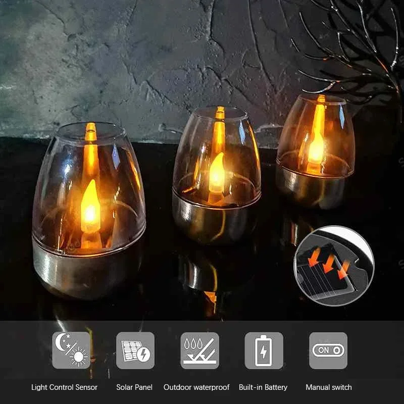 Velas solares LED de acero ino - Outdoor Lighting Company reseña y precio
