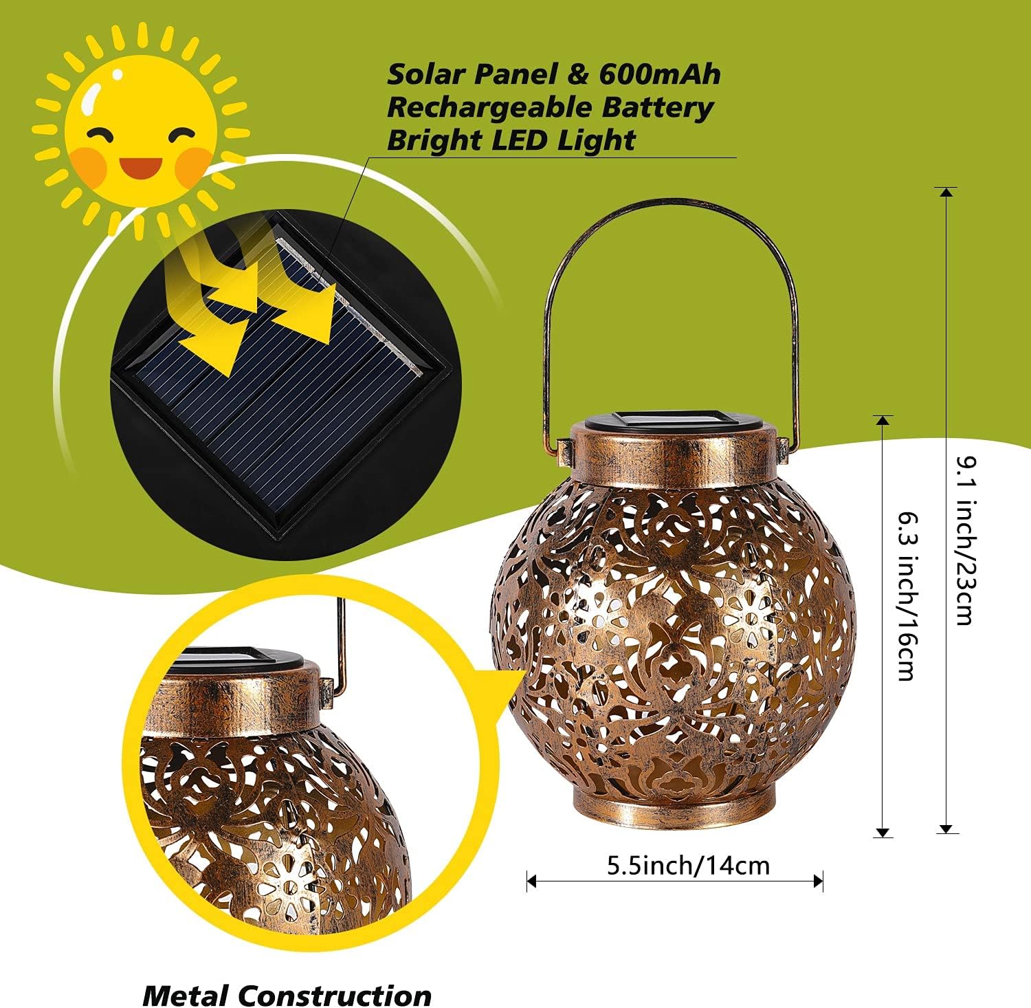 1-6 Lámparas Solares Marroquíe - Outdoor Lighting Company reseña y precio