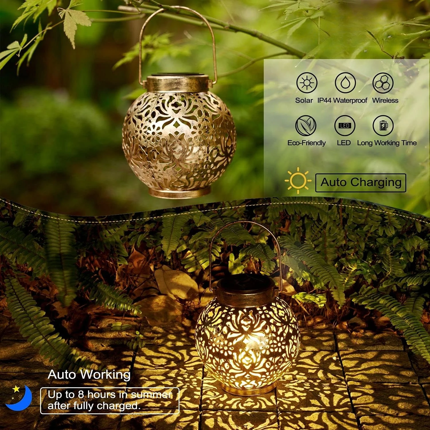 1-6 Lámparas Solares Marroquíe - Outdoor Lighting Company reseña y precio