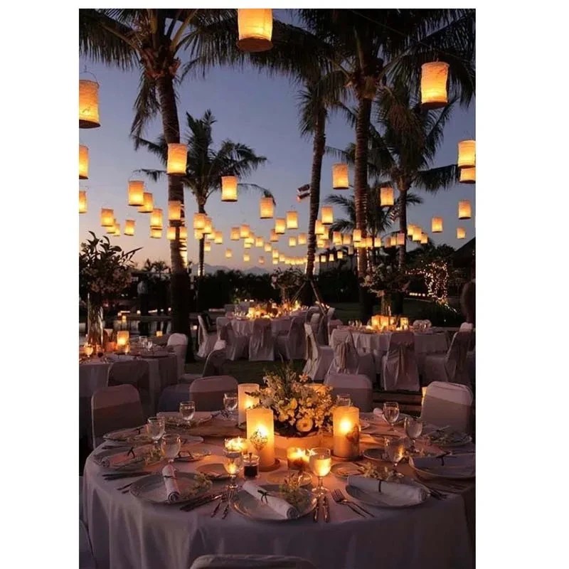 Faroles de Papel Rectos Blanco - Outdoor Lighting Year Round reseña y precio