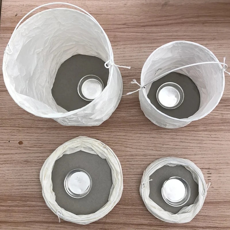 Faroles de Papel Rectos Blanco - Outdoor Lighting Year Round reseña y precio