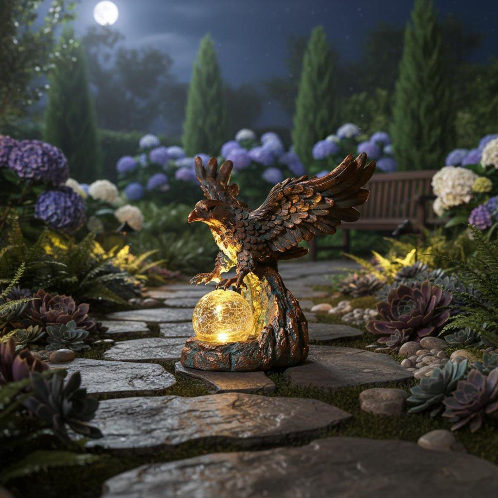 Lámpara Solar con Forma de Águ - Outdoor Lighting Yard reseña y precio