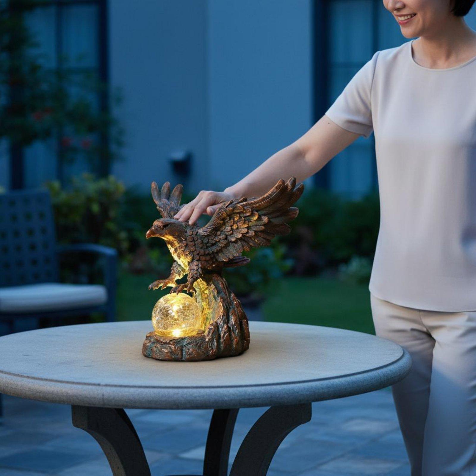 Lámpara Solar con Forma de Águ - Outdoor Lighting Yard reseña y precio