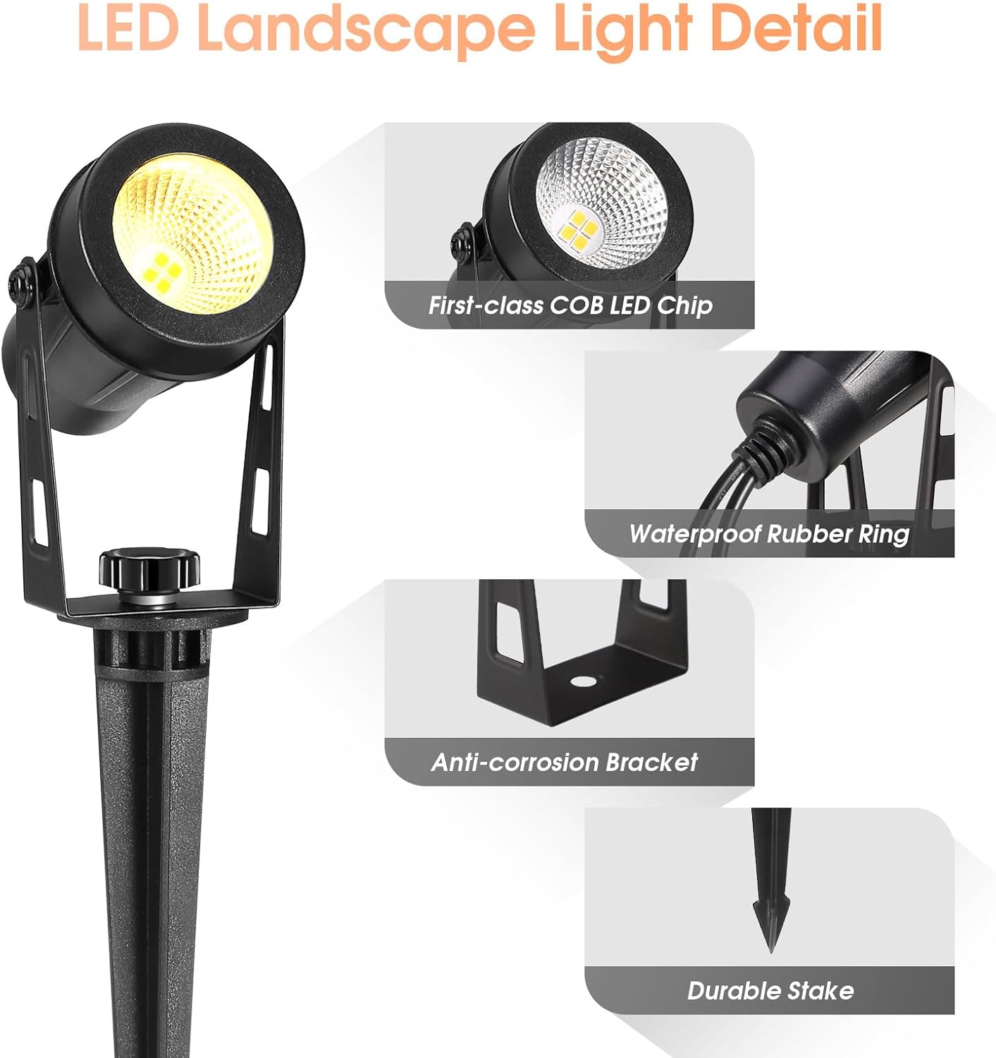 Paquete de 6 luces de paisaje  - Outdoor Lighting Voltage reseña y precio