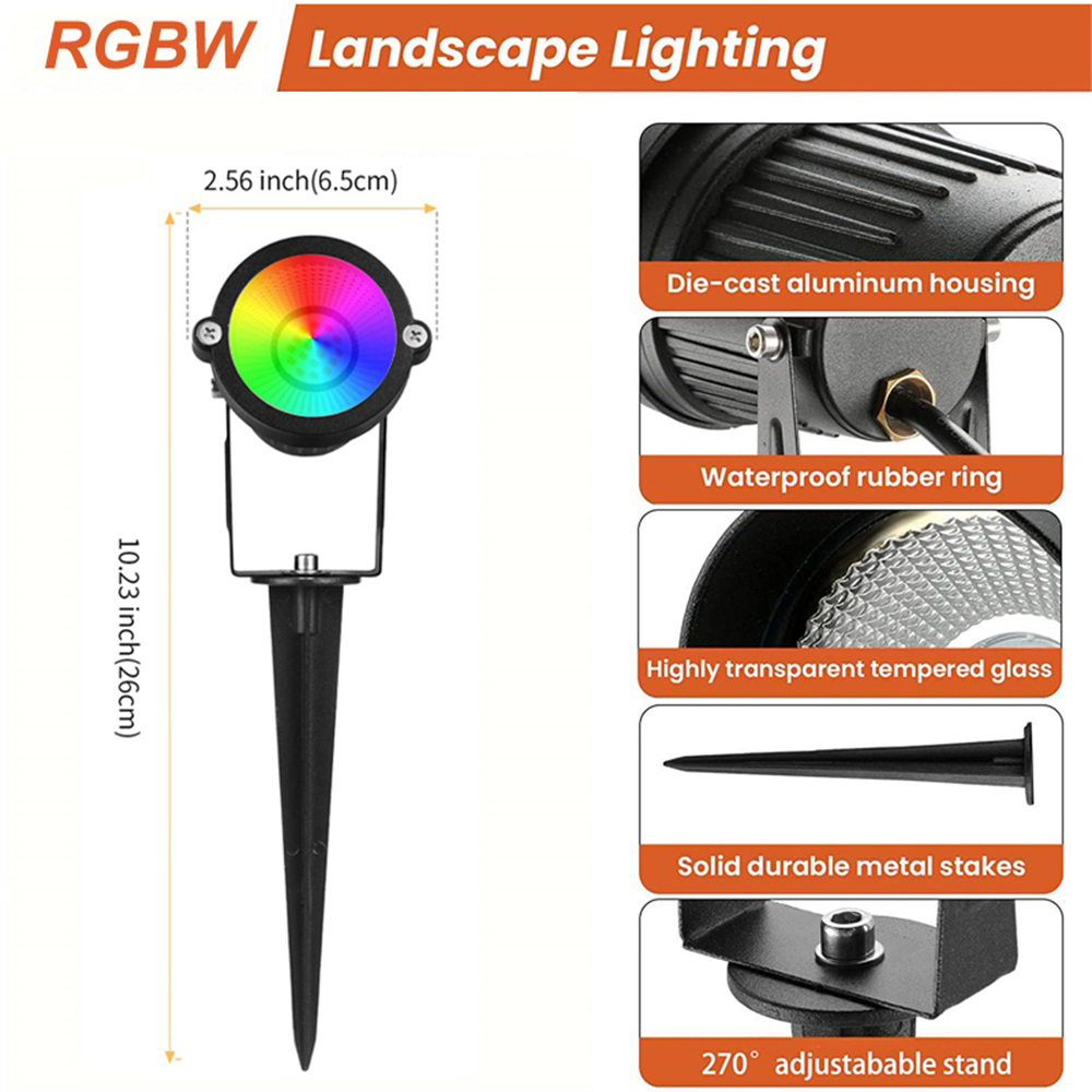 Iluminación de paisaje RGBW, 1 - Outdoor Lighting Spotlight reseña y precio