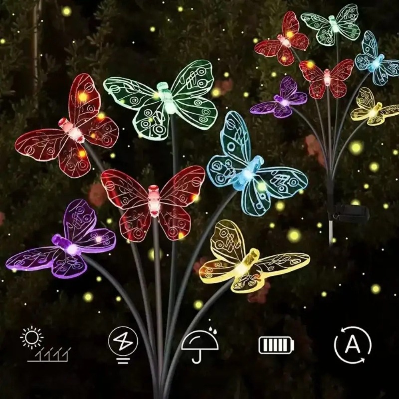 Luces de Mariposa con Energía  - Outdoor Lighting Yard reseña y precio
