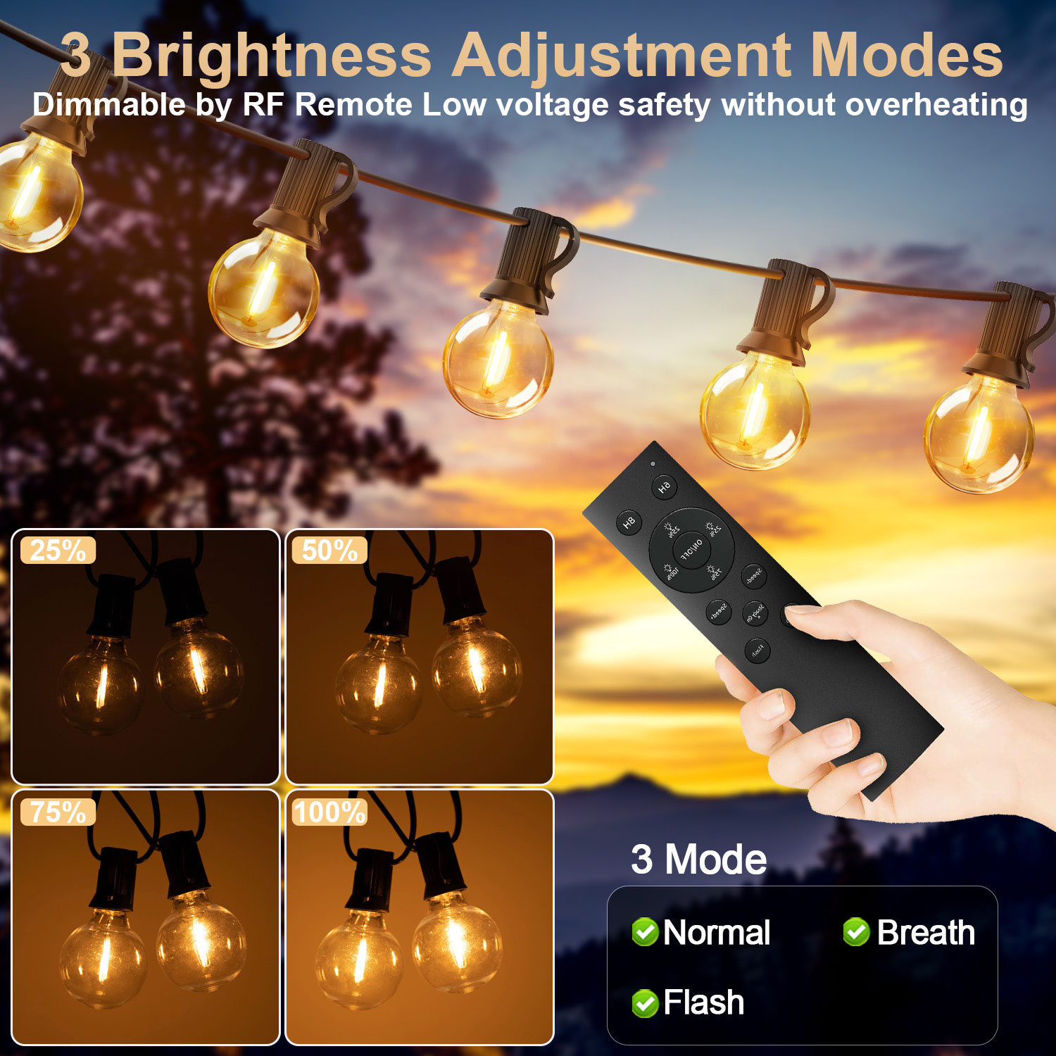 Guirnalda de Luces LED G40 de  - Outdoor Lighting Year Round reseña y precio
