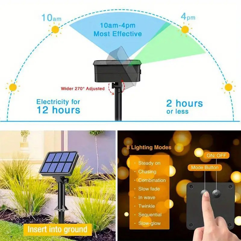 Guirnalda de luces LED solares - Outdoor Lighting Company reseña y precio