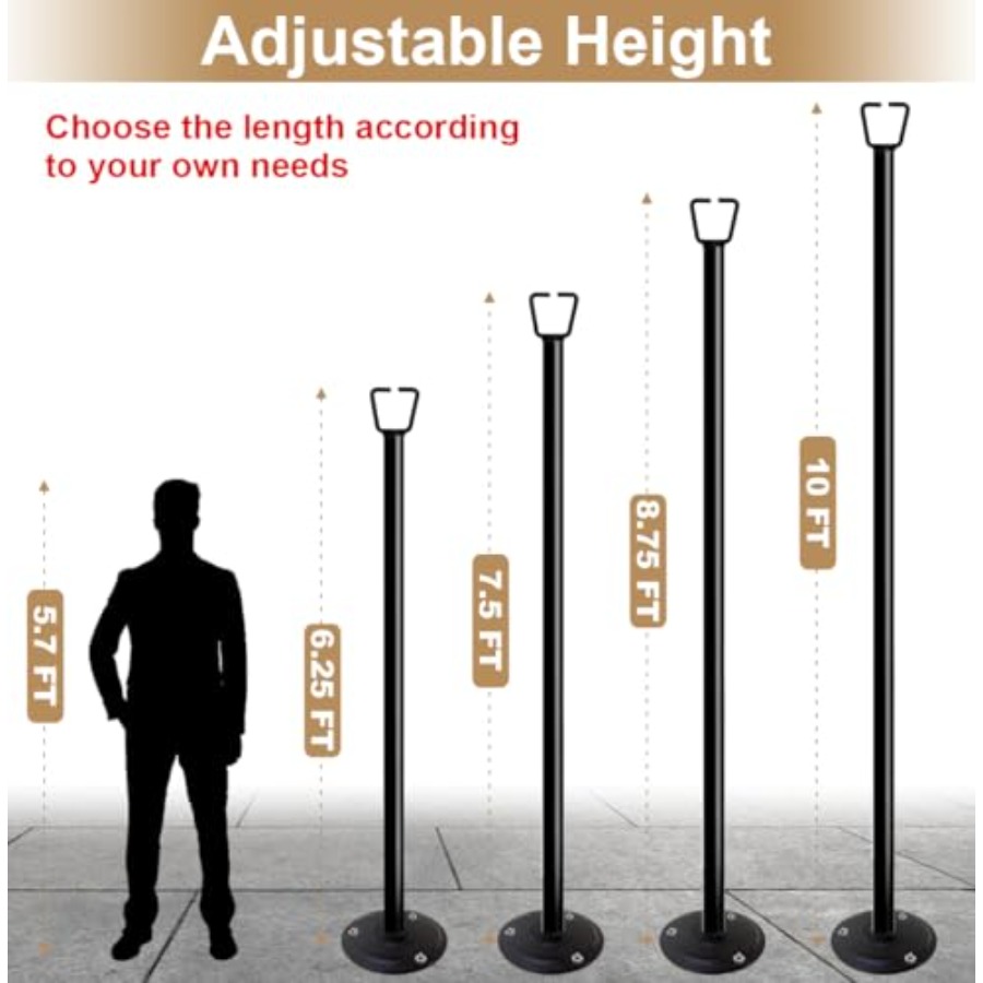 Postes de 10 pies para luces d - String Light Bistro reseña y precio