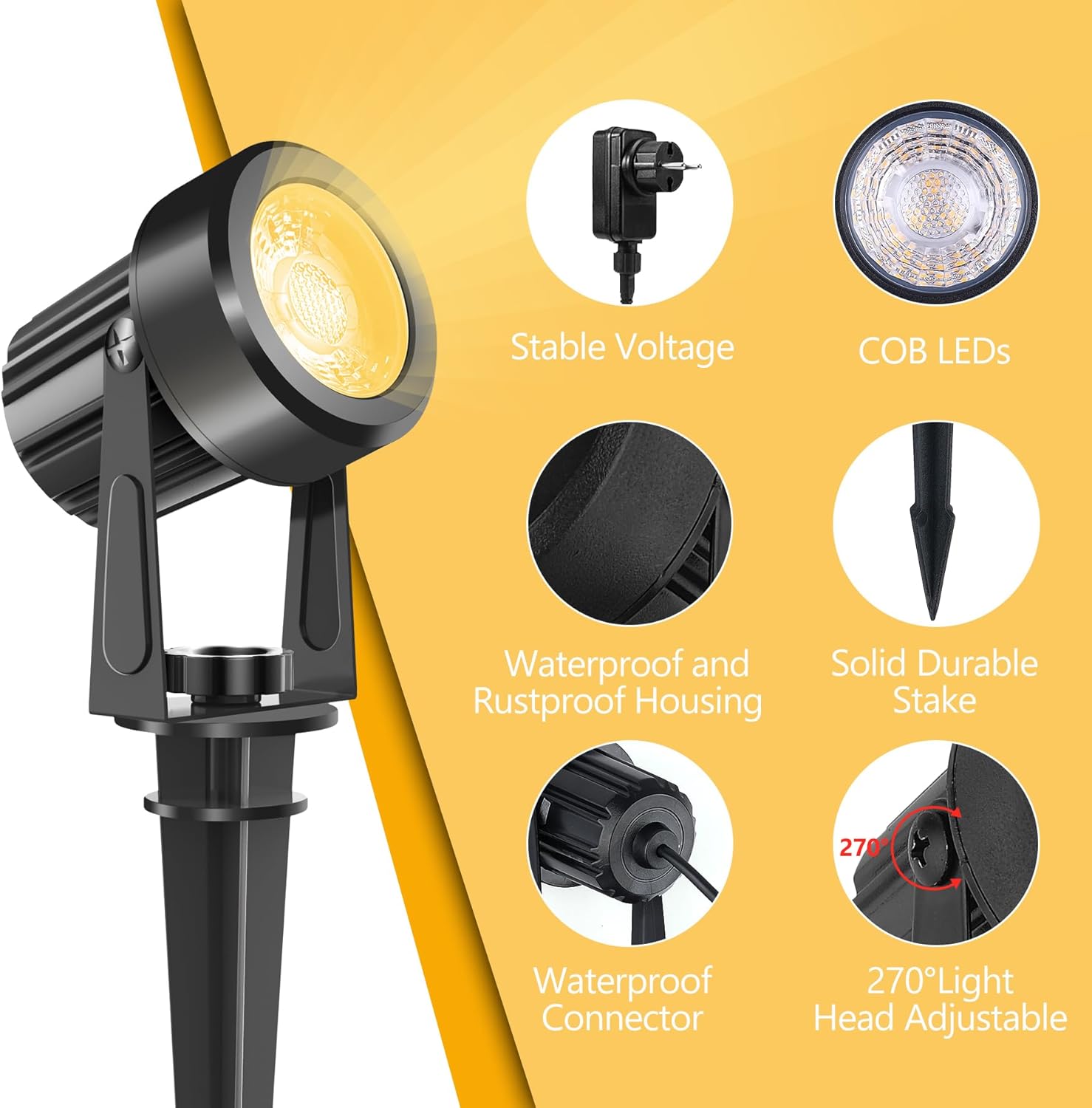 Foco exterior de 4/6/8 LED, 30 - Outdoor Lighting Voltage reseña y precio
