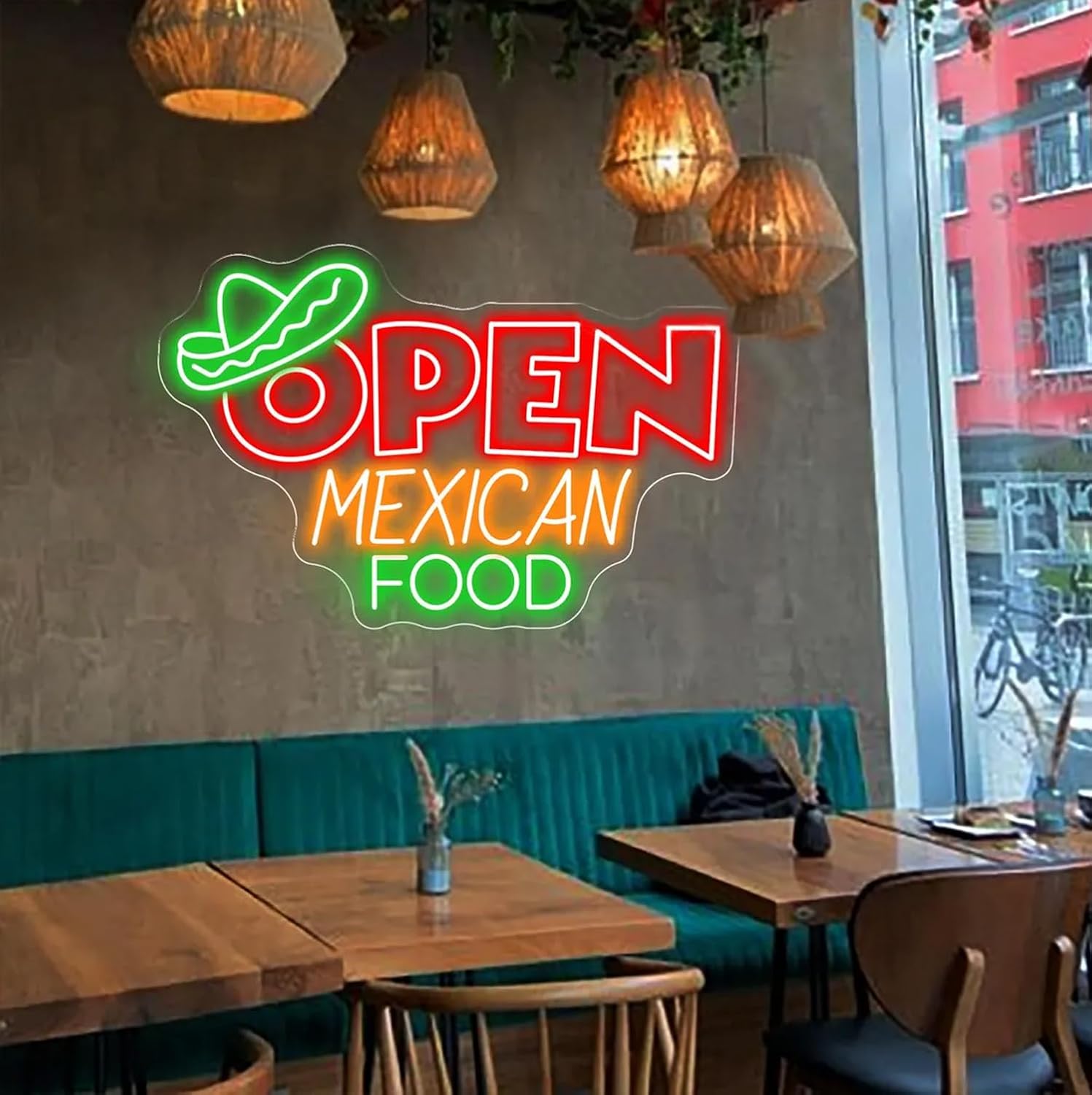 Letrero LED de Neón con Diseño - Outdoor Lighting Restaurant reseña y precio
