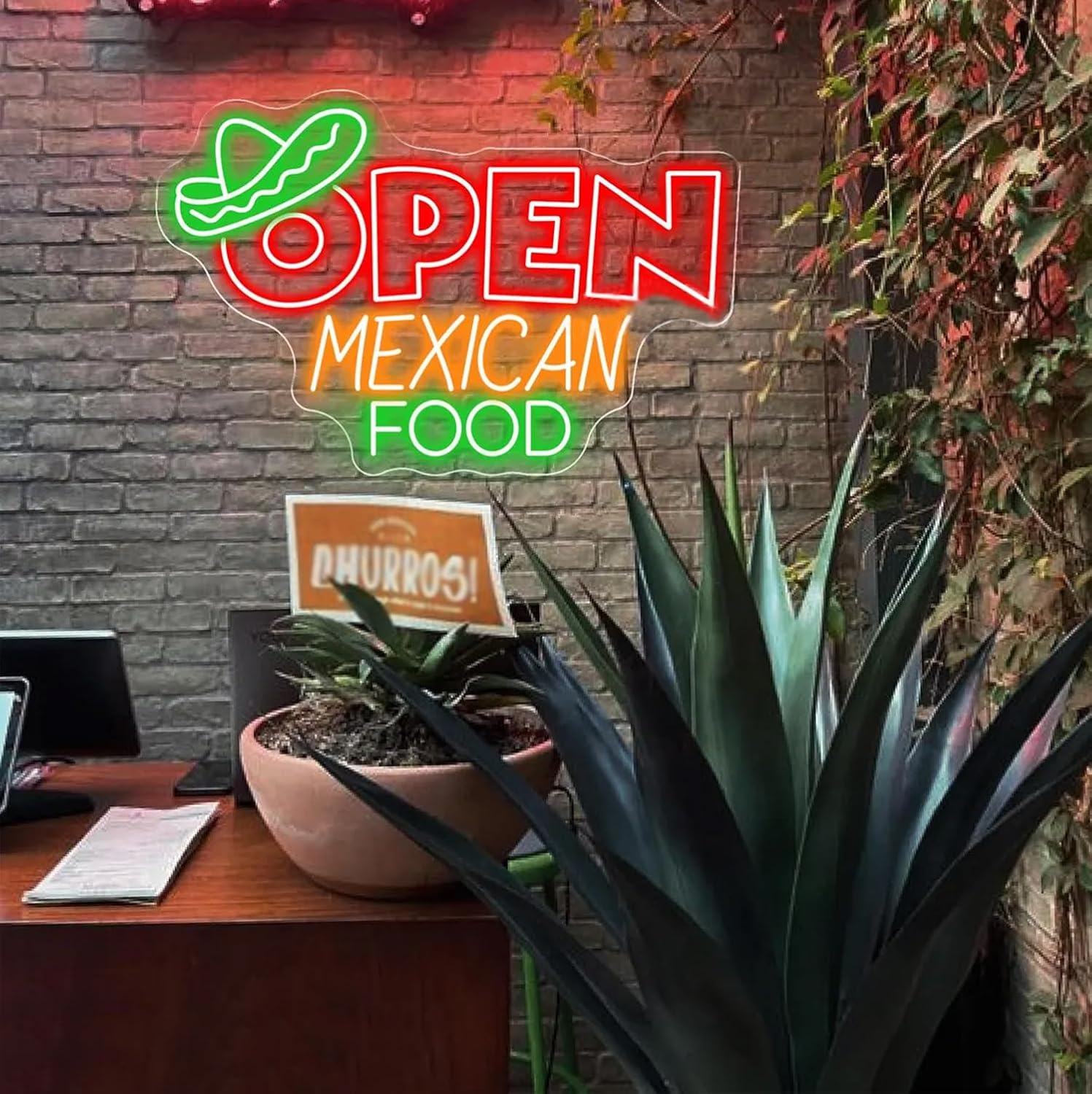 Letrero LED de Neón con Diseño - Outdoor Lighting Restaurant reseña y precio