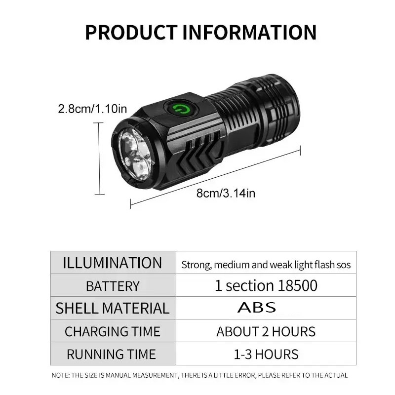 Mini linterna de 3LED con Clip - Outdoor Lighting Spotlight reseña y precio