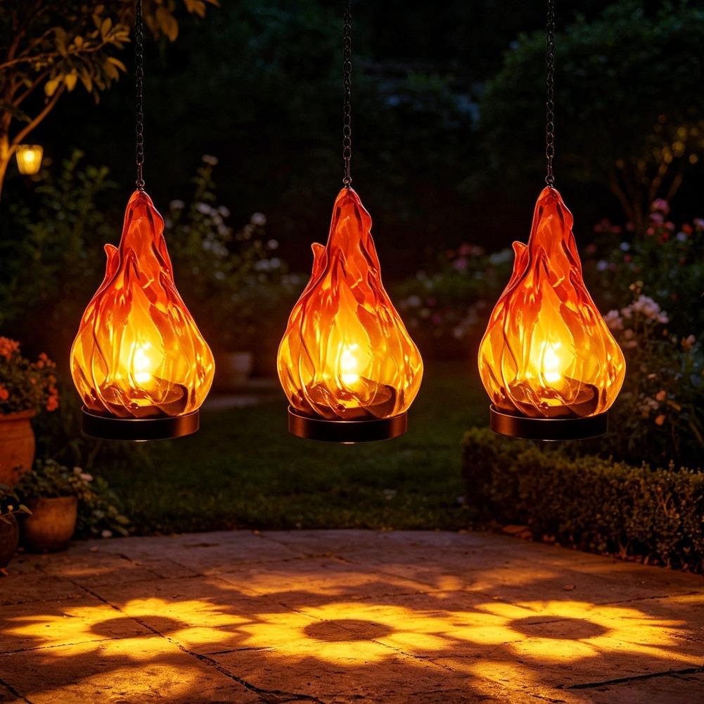Lámpara colgante solar con efe - Outdoor Lighting Yard reseña y precio