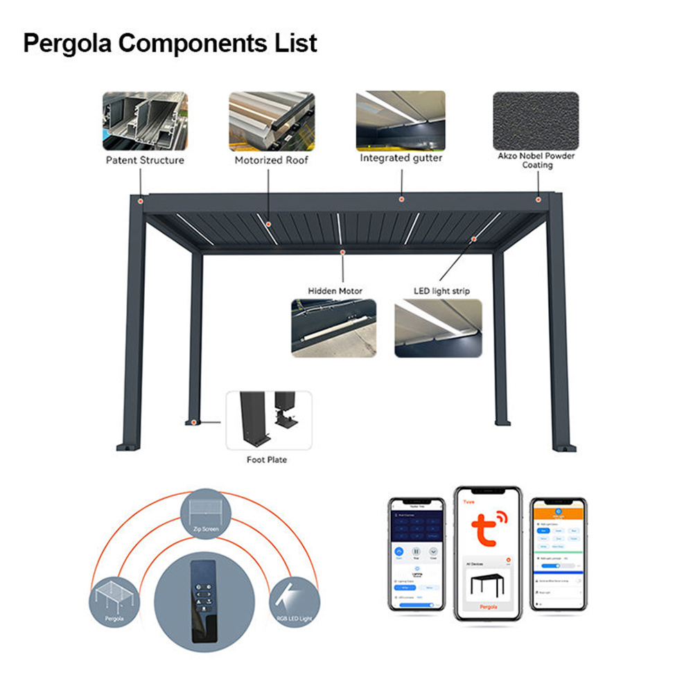 Pérgola Bioclimática de Alumin - Outdoor Lighting Restaurant reseña y precio